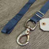 Adjustable Nylon Web Bucket Strap, loop, snap *gc, rust, mnr dirt, rubs, frays, folded & curled
