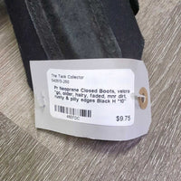 Pr Neoprene Closed Boots, velcro *gc, older, hairy, faded, mnr dirt, rusty & pilly edges
