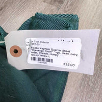 Fleece Keyhole Quarter Sheet "Dressage Cham" *vgc, clean, hairy, older, threads, clumpy
