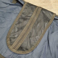 Light Padded Cordura Western Saddle Carry - Storage Bag, Mesh Pockets & velcro Cinch Bag, Shoulder & Connector Straps *vgc, clean, mnr edge rubs, zipper rubs, hairy velcro
