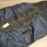 Light Padded Cordura Western Saddle Carry - Storage Bag, Mesh Pockets & velcro Cinch Bag, Shoulder & Connector Straps *vgc, clean, mnr edge rubs, zipper rubs, hairy velcro
