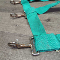 Nylon Web Open Stall Guard *gc/fair, clean, stains, v.rusty, stuck snaps

