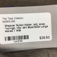 Nylon Halter, adj, snap *xc/vgc, mnr dirt