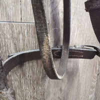 Rsd Bridle *gc/fair, v.dry, v.stiff, v.scraped edges, loose keepers, v.dirty
