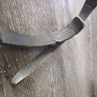 Rsd Bridle *gc/fair, v.dry, v.stiff, v.scraped edges, loose keepers, peeled edge

