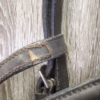 Rsd Bridle *gc/fair, v.dry, v.stiff, v.scraped edges, loose keepers, peeled edge
