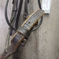 Rsd Bridle *gc/fair, v.dry, v.stiff, v.scraped edges, loose keepers, peeled edge
