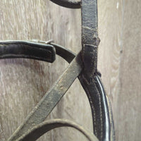 Rsd/Padded Bridle, Flash, Buckles *gc/fair, rubs, clean, scrapes, falling off bling, older, mismatched, loose keepers
