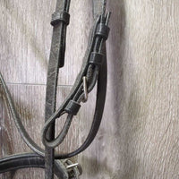 Rsd/Padded Bridle, Flash, Buckles *gc/fair, rubs, clean, scrapes, falling off bling, older, mismatched, loose keepers
