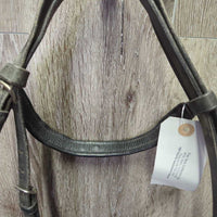 Rsd/Padded Bridle, Flash, Buckles *gc/fair, rubs, clean, scrapes, falling off bling, older, mismatched, loose keepers
