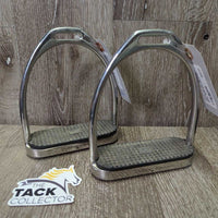 Fine Hvy Stirrup Irons, grips *xc/like new, mnr scratches & scuffs, clean
