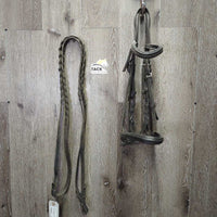 Rsd Padded Bridle, Buckles, Braided Reins *gc, NO Flash, dirty, dry, scraped, faded, mismatched
