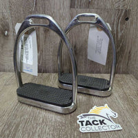 Fine Hvy Stirrup Irons, grips *xc/like new, mnr scratches & scuffs, clean
