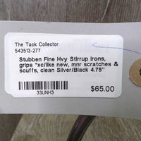 Fine Hvy Stirrup Irons, grips *xc/like new, mnr scratches & scuffs, clean
