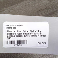 Narrow Flash Strap ONLY, 2 x keepers *vgc, clean, scraped & peeling edges, twist, faded?
