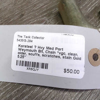 Hvy Med Port Weymouth Bit, Chain *vgc, clean, older, scuffs, scratches, stain
