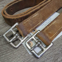 Soft Thick Wide Stirrup Leathers *gc, clean, UNDONE STITCHING, rubs, dents, scrapes, xholes
