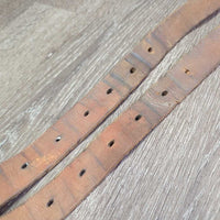 Soft Thick Wide Stirrup Leathers *gc, clean, UNDONE STITCHING, rubs, dents, scrapes, xholes
