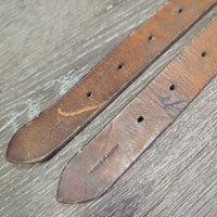 Soft Thick Wide Stirrup Leathers *gc, clean, UNDONE STITCHING, rubs, dents, scrapes, xholes
