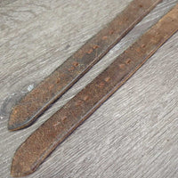 Soft Thick Wide Stirrup Leathers *gc, clean, UNDONE STITCHING, rubs, dents, scrapes, xholes
