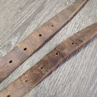 Soft Thick Wide Stirrup Leathers *gc, clean, UNDONE STITCHING, rubs, dents, scrapes, xholes
