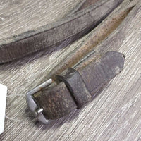 v.thick Braided Reins *gc/fair, dirty, scrapes, v.dry. stiff.
