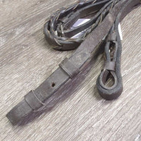 Narrow Braided Reins *fair, dirty, twisted, dry, bent, film, v.stiff
