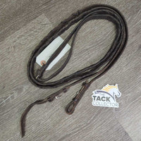 Braided Reins *fair, dirty, twisted, dry, bent, film, stiff, broken keeper, cracks
