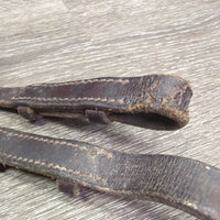Braided Reins *fair, dirty, twisted, dry, bent, film, stiff, broken keeper, cracks
