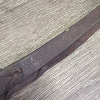 Braided Reins *fair, dirty, twisted, dry, bent, film, stiff, broken keeper, cracks
