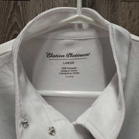 SS Show Shirt, 1/4 button Up, snap collar, tag *new
