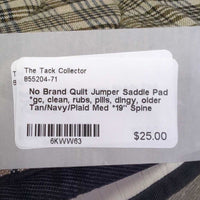 Quilt Jumper Saddle Pad *gc, clean, rubs, pills, dingy, older

