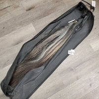 11 section Thick Horse Tail, Grommet Top, Black Tough 1 Bag *xc, cleam
