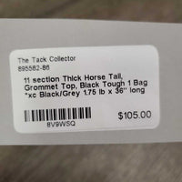 11 section Thick Horse Tail, Grommet Top, Black Tough 1 Bag *xc, cleam

