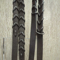 Rsd Padded Bridle, Buckles, Flash, Braided Reins *gc/vgc, clean, v.oily, trimmed flash, missing 2 keepers, loose lace
