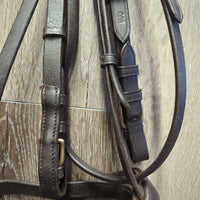 Rsd Padded Bridle, Buckles, Flash, Braided Reins *gc/vgc, clean, v.oily, trimmed flash, missing 2 keepers, loose lace

