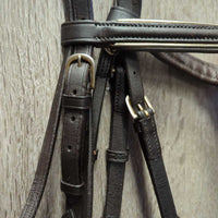 Rsd Padded Bridle, Buckles, Flash, Braided Reins *gc/vgc, clean, v.oily, trimmed flash, missing 2 keepers, loose lace
