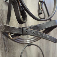 Rsd Padded Bridle, Buckles, Flash, Braided Reins *gc/vgc, clean, v.oily, trimmed flash, missing 2 keepers, loose lace
