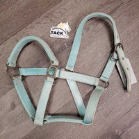 Thick Nylon Halter *gc, faded, clean, stains, stiff, rust
