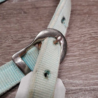 Thick Nylon Halter *gc, faded, clean, stains, stiff, rust