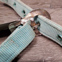 Thick Nylon Halter *gc, faded, clean, stains, stiff, rust
