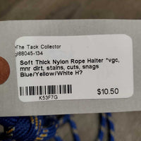 Soft Thick Nylon Rope Halter *vgc, mnr dirt, stains, cuts, snags
