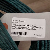 Cotton Web Lunge Line, rubber end *gc, mnr dirt, hair, faded, rubs
