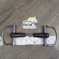 Thick Rubber D ring Snaffle Bit *gc, chews/split, dirt, hair, stains
