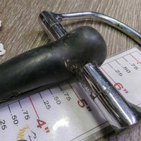 Thick Rubber D ring Snaffle Bit *gc, chews/split, dirt, hair, stains

