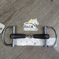 Thick Rubber D ring Snaffle Bit *gc, chews/split, dirt, hair, stains
