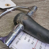 Thick Rubber D ring Snaffle Bit *gc, chews/split, dirt, hair, stains
