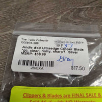 #40 Ultraedge Clipper Blade *gc, clean, hairy, sharp?