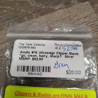 #15 Ultraedge Clipper Blade *gc, clean, hairy, sharp?
