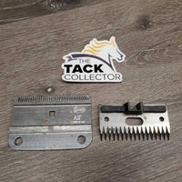 Wide 2 Piece Clipper Blades *gc, clean, mnr rusty, sharp?
